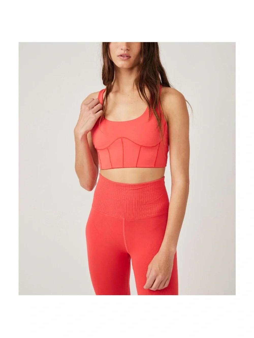 FP MOVEMENT NWOT Round Robbin Brami sports bra Cayenne